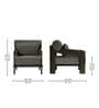 Marlow Sheesham Wood Lounge Chair In Dark Grey Color