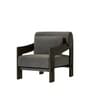 Marlow Sheesham Wood Lounge Chair In Dark Grey Color
