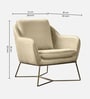 Marlow Suede Arm Chair in Beige Color
