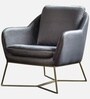 Marlow Suede Arm Chair in Grey Color