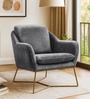 Marlow Suede Arm Chair in Grey Color
