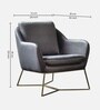 Marlow Suede Arm Chair in Grey Color