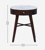 Marmor Sheesham Wood Bedside Table in Scratch Resistant Provincial Teak Finish With Drawer