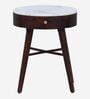 Marmor Sheesham Wood Bedside Table in Scratch Resistant Provincial Teak Finish With Drawer