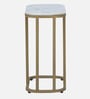Marmor Metal C Shaped Table with White Marble Top