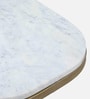 Marmor Metal C Shaped Table with White Marble Top
