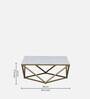 Marmor Metal Square Coffee Table In Gold Finish With Marble Top