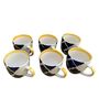 Maroccon Blue Ceramic  (Set Of 6) Tea Cup