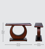 Maronze Solid Wood Console Table in Brown Finish