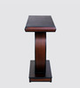 Maronze Solid Wood Console Table in Brown Finish