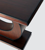 Maronze Solid Wood Console Table in Brown Finish