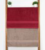 Maroon & Beige Cotton Solid  500 GSM Bath Towels Pack of 2
