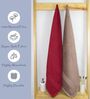 Maroon & Beige Cotton Solid  500 GSM Bath Towels Pack of 2