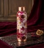 Maroon & Gold Leaf Copper Bottle