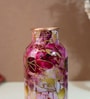Maroon & Gold Leaf Copper Bottle