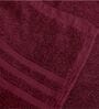 Maroon & Green Cotton Solid 550 GSM 2 Pcs Bath Towels