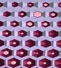 Maroon & Grey Geometric 180 TC Microfiber Single Bedsheet With 1 Pillow Cover