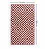 Maroon Abstract Polypropylene 3 ft x 5 ft Machine Made Carpet