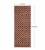 Maroon  Abstract Polypropylene 2 x 5 Feet Machine Made Runner