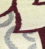 Maroon Abstract 500 TC Chenille Double Bed Cover with 2 Pillow Covers