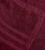 Maroon Cotton Solid 550 GSM 2 Pcs Bath Towels