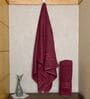 Maroon Cotton Solid 550 GSM 2 Pcs Bath Towels