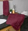 Maroon Cotton Solid 550 GSM 2 Pcs Bath Towels