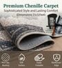 Maroon Silk 5 X 3 Feet Abstract  Rectangle Carpet