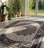 Maroon Silk 6 X 4 Feet Abstract  Rectangle Carpet