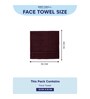 Maroon 100% Cotton 400 Gsm Face Towel 4 Pc