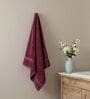 Maroon 100% Cotton 525 Gsm Bath Towel