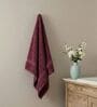 Maroon 100% Cotton 525 Gsm Bath Towel