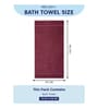 Maroon 100% Cotton 525 Gsm Bath Towel
