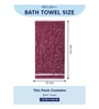 Maroon 100% Cotton 630 Gsm Bath Towel