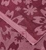 Maroon 100% Cotton 630 Gsm Bath Towel