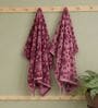 Maroon 100% Cotton 630 Gsm Bath Towel