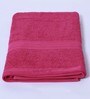 Pink Solid 370 GSM Cotton Bath Towel