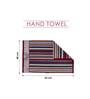 Maroon 100% Cotton Patterned 650 GSM 4 Pcs Hand Towels