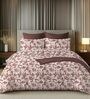 Maroon 144TC Cotton Flat Super King Bedsheet with 2 Pillow Covers