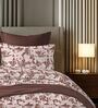 Maroon 144TC Cotton Flat Super King Bedsheet with 2 Pillow Covers