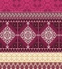 Maroon 180 TC Abstract Cotton Single Bedsheet Pillow covers
