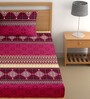 Maroon 180 TC Abstract Cotton Single Bedsheet Pillow covers