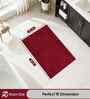 Maroon Microfiber 40x60 cm Anti-Skid Bathroom Mat
