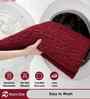 Maroon Microfiber 40x60 cm Anti-Skid Bathroom Mat
