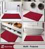 Maroon Microfiber 40x60 cm Anti-Skid Bathroom Mat