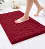 Maroon Microfiber 40x60 cm Anti-Skid Bathroom Mat