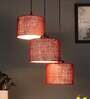 Maroon 3 Light Jute Cluster Hanging Light