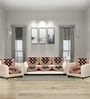 Maroon 5 Seater Checkered 10Pcs Sofa Covers