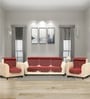 Maroon 5 Seater Geometric 10Pcs Sofa Covers