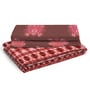 Maroon Abstract 150 TC Cotton Single Bed Sized Bed Sheets With 1 Pillow Cover